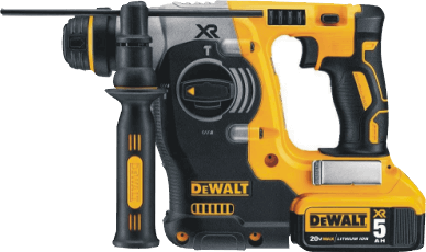 DEWALT DCH273P2 20V SDS Rotary Hammer Drill Kit with 5-Ah Batteries